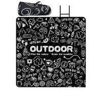 Waterproof Beach Camping Mat - Picnic Blankets - Thick, Sand Resistant and Washable Mat for Garden, Beach, Camping and Patio Meeting