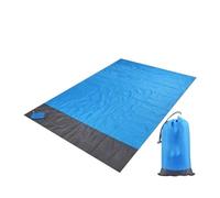Waterproof Beach Mat Extra Large Outdoor Camping Mat Blanket Folding Sand Free Pocket Mattress Portable Lightweight Picnic Mats Large Picnic Blanket Waterproof(Blue gray,200cm x 210cm)
