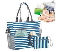 Waterproof Beach Tote Bag Beach Bag With Waterproof Lining Lining Keeps Your Items Safe From Sand And Water For Travel Women Trip Pool Vacation Sunglasses Water Bottles Boat