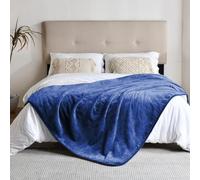 Waterproof Bed Blanket, Reversible Sherpa Fleece Throw Blanket for Baby&Pet, Furniture Cover Protects Bed Couch Sofa from Liquid Pee and Pet Fur (Blue, 80inch x 90inch)