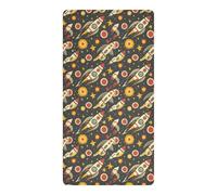 Waterproof bed sheets Essentials Cartoon Space rocketing Red