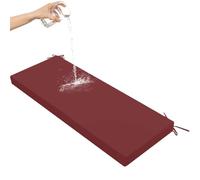 Waterproof Bench Cushion, 3cm Thick Seat Cushion For Outdoor And Indoor Use Non-Slip Washable Seat Cushion for Kitchen Bench Cushions Garden Bench Cushions,wine red,160X60X3CM