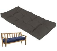 Waterproof Bench Cushion for Indoor Outdoor - 120 150 100 200cm x 40 50cm - Non Slip Seat Pad for 2 3 4 Seater Bay Garden Patio Swing Furniture (Dark Gray 90x60cm)