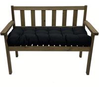 Waterproof Bench Cushion - Non Slip Outdoor Indoor Seat Pad 50x20x3 inch for Patio Bay Porch Swings & Long Chairs (2 3 4 Seater) - Black Comfort & Style