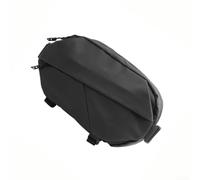 Waterproof Bicycle Front Bag Multifunctional PU Leather, With Reflective Safety Strips Large Capacity Storage, For Road MTB Cycling Outdoor Adventures(One Size Black)