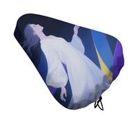 Waterproof Bicycle Seat Cover, Universal Bike Saddle Covers with Elastic, Abstract Woman Blue Butterfly Bike Seat Cover Durable Rain Dust Protection for Road Mountain Bicycle
