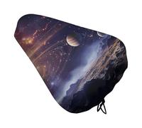 Waterproof Bicycle Seat Cover, Universal Bike Saddle Covers with Elastic, Outer Space Galaxy Universe Bike Seat Cover Durable Rain Dust Protection for Road Mountain Bicycle