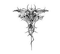 Waterproof Big Large Full Back Chest Tattoo Stickers Eagle, Skeleton Tattoos Stickers Men Body Art(002)
