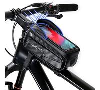 Waterproof Bike Handlebar Bag With Phone Holder, Bike Frame Bag For 6.8" | Sensitivity Touchscreen, Eva Shell, 3 Straps Keep The Bike Bag Stable, 1.5L Capacity Bike Phone Holder For Mtb, Road Bikes