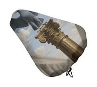 Waterproof Bike Seat Cover - Classical Bronze Eagle Oxford Fabric Bicycle Saddle Cover with Drawstring for Rain & UV Protection, Universal Fit for Mountain, Road, City Bike Seats
