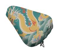 Waterproof Bike Seat Cover - Dragon Oxford Fabric Bicycle Saddle Cover with Drawstring for Rain & UV Protection, Universal Fit for Mountain, Road, City Bike Seats
