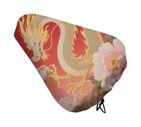 Waterproof Bike Seat Cover - Dragon Pattern Oxford Fabric Bicycle Saddle Cover with Drawstring for Rain & UV Protection, Universal Fit for Mountain, Road, City Bike Seats