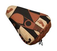 Waterproof Bike Seat Cover - Elephant March Print Oxford Fabric Bicycle Saddle Cover with Drawstring for Rain & UV Protection, Universal Fit for Mountain, Road, City Bike Seats