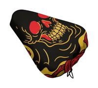Waterproof Bike Seat Cover - Ghost Skull Oxford Fabric Bicycle Saddle Cover with Drawstring for Rain & UV Protection, Universal Fit for Mountain, Road, City Bike Seats