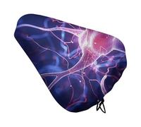 Waterproof Bike Seat Cover Universal Fit - Blue Nerve Cell Bicycle Seat Protector with Elastic Drawstring, Non-Slip Design Bike Seats Rain Cushion for Men/Women, Indoor/Outdoor Cycling