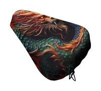 Waterproof Bike Seat Cover Universal Fit - Chinese Dragon Bicycle Seat Protector with Elastic Drawstring, Non-Slip Design Bike Seats Rain Cushion for Men/Women, Indoor/Outdoor Cycling