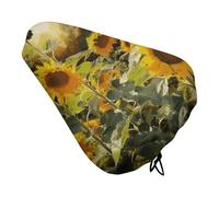 Waterproof Bike Seat Cover Universal Fit - Sunflowers After Rain Bicycle Seat Protector with Elastic Drawstring, Non-Slip Design Bike Seats Rain Cushion for Men/Women, Indoor/Outdoor Cycling