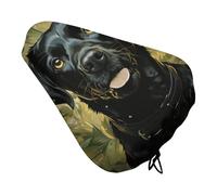 Waterproof Bike Seat Cover with Drawstring -Surrounded by Green Splash Circle Universal Exercise Bike Seat Cushion for Men & Women, Comfortable Non-Slip Bicycle Saddle Cover for Road/Mountain Bikes