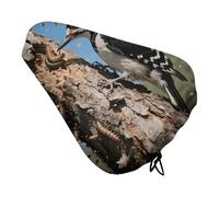 Waterproof Bike Seat Cover - Woodpecker at Work Oxford Fabric Bicycle Saddle Cover with Drawstring for Rain & UV Protection, Universal Fit for Mountain, Road, City Bike Seats