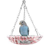 Waterproof Bird Bed for Cage, Hanging Bird Hammock Swing, Parakeet Bed Nest with Sturdy Bottom Won‘ t Collapse, Small Size Bird Sleeping Hut for Conures, Budgies, Love Birds, Canary Finch (Pink)