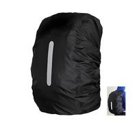 Waterproof Black Backpack Rain Cover M Size 30-40L Reflective Backpack Cover Rucksack Rain Cover, Waterproof Rucksack Cover with Night Safety Strip, Foldable Backpack Cover for Outdoor Hiking Cycling