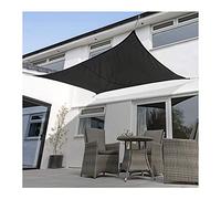 Waterproof Black Shade Sail - Rectangle Square Sunshade Canopy, 98% UV Block, Dust & Wind Resistant for Patio, Party, Yard, Camping - Durable Garden Sun Protection.