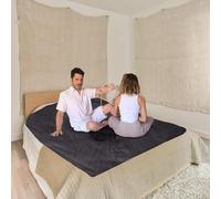 Waterproof Blanket for Bed - Bamboo Summer Splash Mattress Protector Double Size, Sofa Cover, Throw, Quilt, Settee - Mess Free & Washable, Stain Proof Towel for Couples & Lovers -150x200 Grey