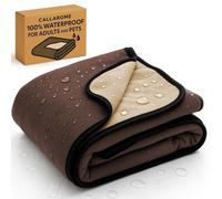 Waterproof Blanket for Bed - Enjoy Intimacy, Peaceful, Cherished Love Moments - Fleece Blanket Waterproof, Dual-Tone Grizzly Brown/Caramel Cappuccino, Perfect for Couples, Adults & Pets/Dogs [60”x80”]