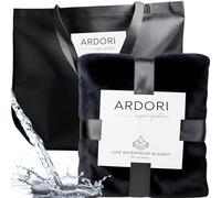 Waterproof Blanket King Size (Black & Gray, 82x82") Absorbent, Leakproof Fleece Protector for Bed, Couch - Water Proof and Stain Resistant, Plush Throw Blankets, Moisture Repellant Top Cover, Throws