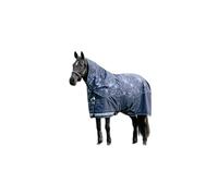 LeMieux Arika Star 200g Detach-A-Neck Turnout Rug Navy - Outdoor Horse Blanket - Navy - Size: 5ft 9inch