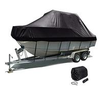 Waterproof Boat Cover, 420D Tear Resistance, All Weather Protection for V-Hull, Tri-Hull, Runabout, Bass, Speedboat, Fits 25-27FT (1010x590cm)