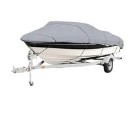 Waterproof Boat Cover for 11-22FT Yachts Tear-Proof & Anti-Smashing Fabric Silver Reflective Outdoor Protection Fits 17-19FT (600x300cm)