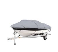Waterproof Boat Cover for Yacht 11-22FT Heavy-Duty 300D Oxford Fabric Anti-Smashing Tear-Proof Silver Reflective Outdoor Protection Fits 17-19FT Boats