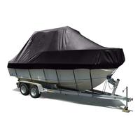Waterproof Boat Cover, Heavy Duty 210D Marine Grade Oxford Cloth, All-Weather Protection for V-Hull, Tri-Hull and Runabout Boats, Fits 19-21FT (700-254CM)