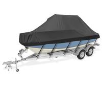 Waterproof Boat Cover with UV Protection, Durable Oxford Fabric for T-Top, Hard Top, Cruiser, and Pilot Boats, Ensures All-Weather Protection