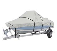 Waterproof Boat Covers, Boat Black Boat Cover, Canvas Kayak Cover, Anti-UV Waterproof Outdoor Protection, With Storage Bags Suitable For Boats,Silver,14to16FT