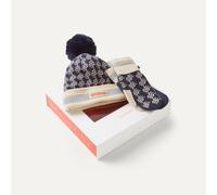 Waterproof Bobble Hat with Knitted Mitten - Navy / S/M