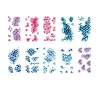 Waterproof Body Stickers - 10 Pieces Fish Scale Skin Decals Temporary Body Art | For Men, Women, Adults, Staging, Cosplay, Photo Prop