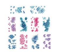 Waterproof Body Stickers, Pack of 10, Temporary Fish Scale Stickers for Skin and Face, Makeup Decoration for Women, Men, Adults, Stage, Photo Studio, Party, Cosplay