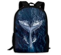 Waterproof Book Bag Dolphin Tale School Bag Spacious School Backpack for Hiking, Travel, Work, 42X32X14Cm