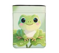 Waterproof Book Sleeve with Zipper & Front Pocket Book Cover Protector | 11.8x9 Inch Book Pouch Protector Cute Frog Washable Gift Bag For Women Girl Reader Book Accessories