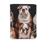 Waterproof Book Sleeve with Zipper & Front Pocket Book Cover Protector | 11.8x9 Inch Book Pouch Protector English Bulldogs Washable Gift Bag For Women Girl Reader Book Accessories