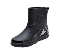 Waterproof Boots Men Lightweight,Short Rain Boots For Men Slip On Garden Booties Comfortable Wading Shoes With Non Slip Sole Integral Molding Fishing Footwear For Household Cleaning Car Washing