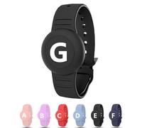 Waterproof Bracelet for AirTag Kids, Personalized Initial Letter Hidden Holder Compatible with Air Tag, Silicone Case for Airtag Adjustable Anti-Lost GPS Tracker for Toddler Child Elder, G