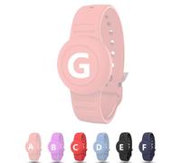 Waterproof Bracelet for AirTag Kids, Personalized Initial Letter Hidden Holder Compatible with Air Tag, Silicone Case for Airtag Adjustable Anti-Lost GPS Tracker for Toddler Child Elder, G
