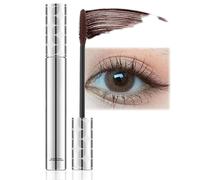 Waterproof Brown Mascara, Long-Lasting for Voluminous, Lengthy Lashes, Smudge Proof Mascara, Non-Caking Telescopic Formula for All-Day Wear Buildable for The Look of Lash Extensions Brown