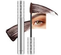Waterproof Brown Mascara - Telescopic Mascara for Volumizing Natural Lashes - Gentle & Lengthening Formula for All-Day Wear - Non-Caking Eye Makeup for Women (Brown)