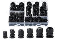 Waterproof Cable Glands 50PCS Waterproof IP68 Cable Gland Adjustable 3-16mm Connectors PG7 PG9 PG11 PG13.5 PG16 PG19 Joints(50pcs with Bag)