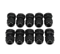 Waterproof Cable Glands Set, 10Pcs PA Nylon Wire Connector Joints for Electrical Cabinets - IP68 Rated, Durable Sealing, Ideal for Industrial and Marine Use (PG11B-10)