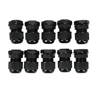 Waterproof Cable Glands Set, 10Pcs PA Nylon Wire Connector Joints for Electrical Cabinets - IP68 Rated, Durable Sealing, Ideal for Industrial and Marine Use (PG13.5B-12)
